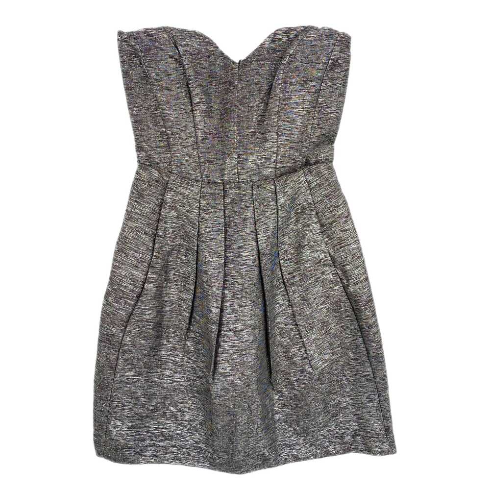 Emily and Fin Silver Strapless Mini Dress | Size XS